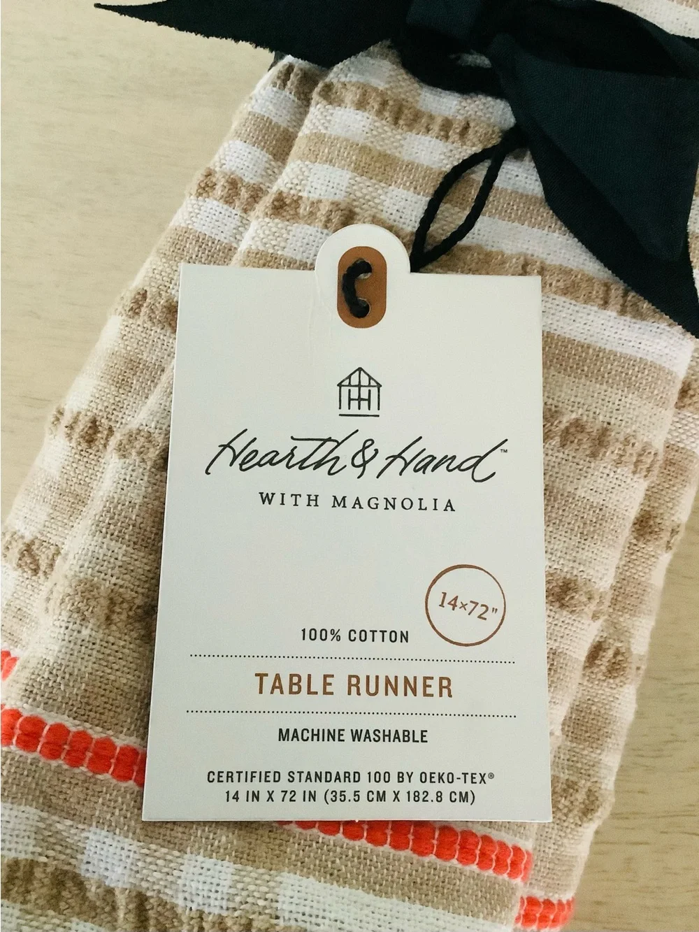 Hearth & Hand Magnolia 72” x 14” Gingham Table Runner